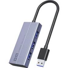 Dm CHB060 Pd Güç Destekli USB 3.0 4 Portlu Usb-A Hub Çoklayıcı Adaptör