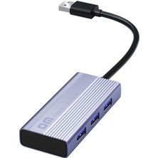 Dm CHB060 Pd Güç Destekli USB 3.0 4 Portlu Usb-A Hub Çoklayıcı Adaptör