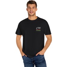 Unisex Cep Boy Gta Şifre Baskılı Siyah Basic Tshirt