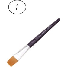 Fanart Academy Seri 536C Sentetik Kil Yassi Firca (Renkli Sap)