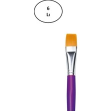 Fanart Academy Seri 536C Sentetik Kıl Yassı Fırça No:18 6'lı