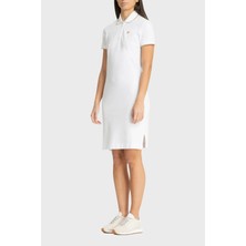 Ea7 Streç Pamuklu Regular Fit Polo Yaka Mini Elbise Kadın Elbise 3DTA56 TJ9DZ 1100
