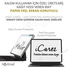 NovStrap iPad Air 13 İnç 6. Nesil M2 2024 ile Uyumlu Paper Like Ekran Koruyucu Kağıt Hissi Mat