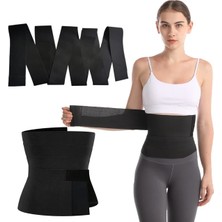 Wi-Fro Unisex Spor Korse 3 mt Kum Saati Bel Korse, Siyah Spor Korse