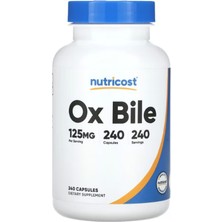 Nutricost  Ox Bile  125 Mg  240 Capsules  Usa Menşei