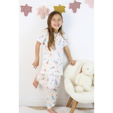 Harika Kids Kız Çocuk Pamuklu Penye Kumaş Baskılı Pijama Takımı