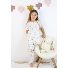 Harika Kids Kız Çocuk Pamuklu Penye Kumaş Baskılı Pijama Takımı