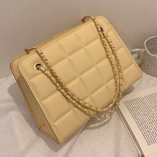 Soou Bayan Tote Çanta Baklava Kadın Deri Omuz Çantası Zincir Handbags (Yurt Dışından)