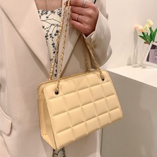 Soou Bayan Tote Çanta Baklava Kadın Deri Omuz Çantası Zincir Handbags (Yurt Dışından)