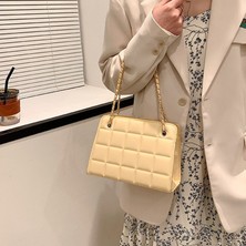 Soou Bayan Tote Çanta Baklava Kadın Deri Omuz Çantası Zincir Handbags (Yurt Dışından)