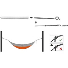 Axdon Taşınabilir Naylon Paraşüt Kumaş Tek ve Çift Kişilik Açık Kamp Yürüyüş Bahçe Hamak (Yurt Dışından)