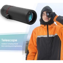 Okgoods 2000X25 Açık Mini Cep Teleskobu Fmc Kaplamalı Profesyonel Teleskop Bak4 Açık Kamp Kuş Gözlem Teleskobu (Yurt Dışından)