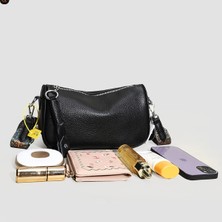 Kinley Store Hakiki Deri Büyük Kapasiteli Omuz Crossbody Çanta Ilk Katman Inek Derisi Yastık Çantası (Yurt Dışından)