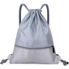 Suzhou Xiang Ipli Sırt Çantası Spor Salonu Sackpack, Büyük (Gri, 43*1*48CM) (Yurt Dışından)