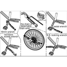 Fiona Bisiklet Pedalı Anahtarı Kurulum Anahtarı Anahtarı Bisiklet Tamir Aracı Uzun Saplı Bisiklet Tamir Aracı Bisiklet Pedalları Için (Yurt Dışından)
