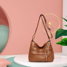 Divine Moda Kadın Crossbody Çanta Şak Çanta Çok Cep Hobo Çanta (Yurt Dışından)