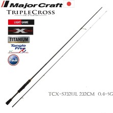 Major Craft Triple Cross New TCX-S732UL Lrf Mebaring Kamış Solid Uç 232CM 0.4-5g