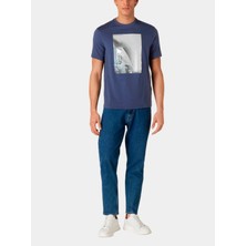 Armani Exchange Bisiklet Yaka Baskılı Lacivert Erkek T-Shirt 3dztkg ZJH4Z 65BM