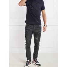 Armani Exchange Bisiklet Yaka Düz Lacivert Erkek T-Shirt 3dzthh ZJ9TZ 15CX