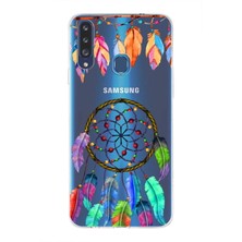 Printify Samsung Galaxy A20S ile Uyumlu 1mm Slim Fit Nazar Boncuğu 6 Baskılı Şeffaf Silikon Kılıf