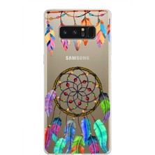 Printify Samsung Galaxy Note 8 ile Uyumlu 1mm Slim Fit Nazar Boncuğu 6 Baskılı Şeffaf Silikon Kılıf