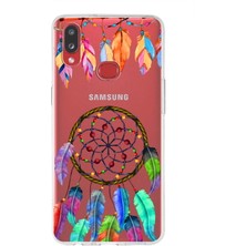 Printify Samsung Galaxy A10S ile Uyumlu 1mm Slim Fit Nazar Boncuğu 6 Baskılı Şeffaf Silikon Kılıf