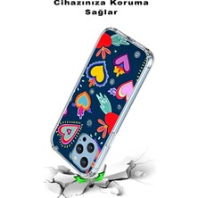 Printify Samsung Galaxy J7 2016 ile Uyumlu 1mm Slim Fit Retro Colors 3 Baskılı Şeffaf Silikon Kılıf