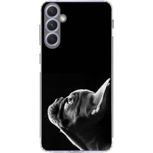 Printify Samsung Galaxy A54 ile Uyumlu 1mm Slim Fit Köpek 1 050A Baskılı Şeffaf Silikon Kılıf