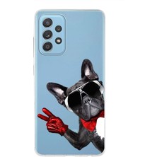 Printify Samsung Galaxy A52 5g ile Uyumlu 1mm Slim Fit Köpek 1 050E Baskılı Şeffaf Silikon Kılıf