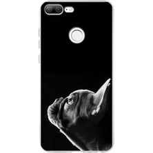 Printify Huawei Honor 9 Lite ile Uyumlu 1mm Slim Fit Köpek 1 050A Baskılı Şeffaf Silikon Kılıf