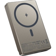 Wiwu Kablosuz Magsafe Powerbank Wiwu WI-P020 Ultra-Thin Explore Serisi LED Göstergeli 15W 10000MAH Gold