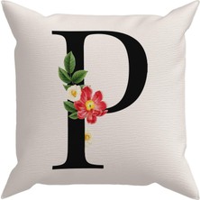 Evdek Flowered Harf (P) Kırlent Kılıf