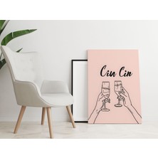 Şerefe Çin Çin Minimalist Dekoratif Kanvas Tablo - Cafe Dekor - Salon ve Mutfak Için Duvar Dekoru