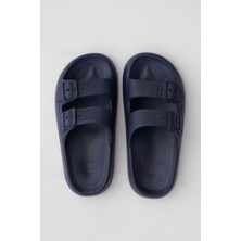 Ozyo Lily Lacivert Çift Bant Eva Platfrom Günlük Yazlık Plaj Terliği