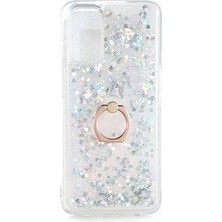 Smody Oppo A52 Kılıf Sulu Simli Akışkan Silikon