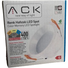 UZMLİGHT Ack LED Panel Spot 7W Cob 3000-4000-6500K 400LM Beyaz Kasa