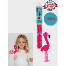 Toyfest Plus - Plus Minecraft Temalı Silindir Kutuda Flamingo LEGO Yapı Oyuncağı ( 100 Parça ) 4242