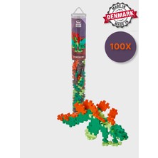 Toyfest Plus - Plus Minecraft Temalı Silindir Kutuda Stegosaurus LEGO Yapı Oyuncağı ( 100 Parça ) 4093