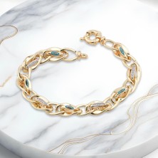 Takıhan Altın Model 925 Ayar Gümüş Hallow Bileklik