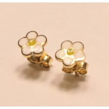 Güler Kuyumculuk Altın Vidalı Papatya Küpe