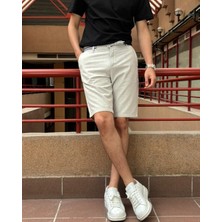 İnpool Erkek Bel Bağcıklı Keten Görünümlü Regular Fit Old Money Culture Şort 167-1