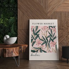 Pegziz Minimalist Çiçekler Dubai Temalı Dekoratif Kanvas Tablo - Modern Duvar Dekorasyon Sanatı