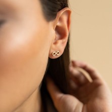 Güler Kuyumculuk Altın Sonsuzluk Model Küpe