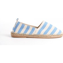 Mubiano Summer Erkek Jüt Taban Keten Mavi/beyaz Espadril -MSSR3535-MB