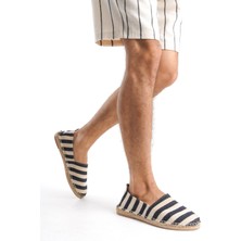 Mubiano Summer Erkek Jüt Taban Keten Lacivert/beyaz Espadril -MSSR3535-LB