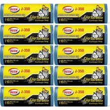 Ögem J-350 Jumbo Boy Çöp Poşeti (80 x 110 Cm) 10 Lu Rulo x 10 Paket Çöp Torbası Mavi