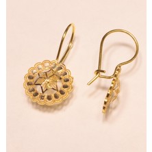 Güler Kuyumculuk Altın Gül Küpe