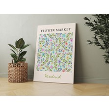 Pegziz Minimalist Çiçekler Madrid Ispanya Temalı Dekoratif Kanvas Tablo - Modern Duvar Dekorasyon Sanatı