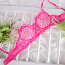 Angel Fashion Bayan Pembe Bralet Takımı Bayan Sütyen Pembe Sütyen Bayan Iç Çamaşırı Sütyen Takımı