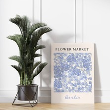 Pegziz Minimalist Çiçekler Berlin Almanya Temalı Dekoratif Kanvas Tablo - Modern Duvar Dekorasyon Sanatı